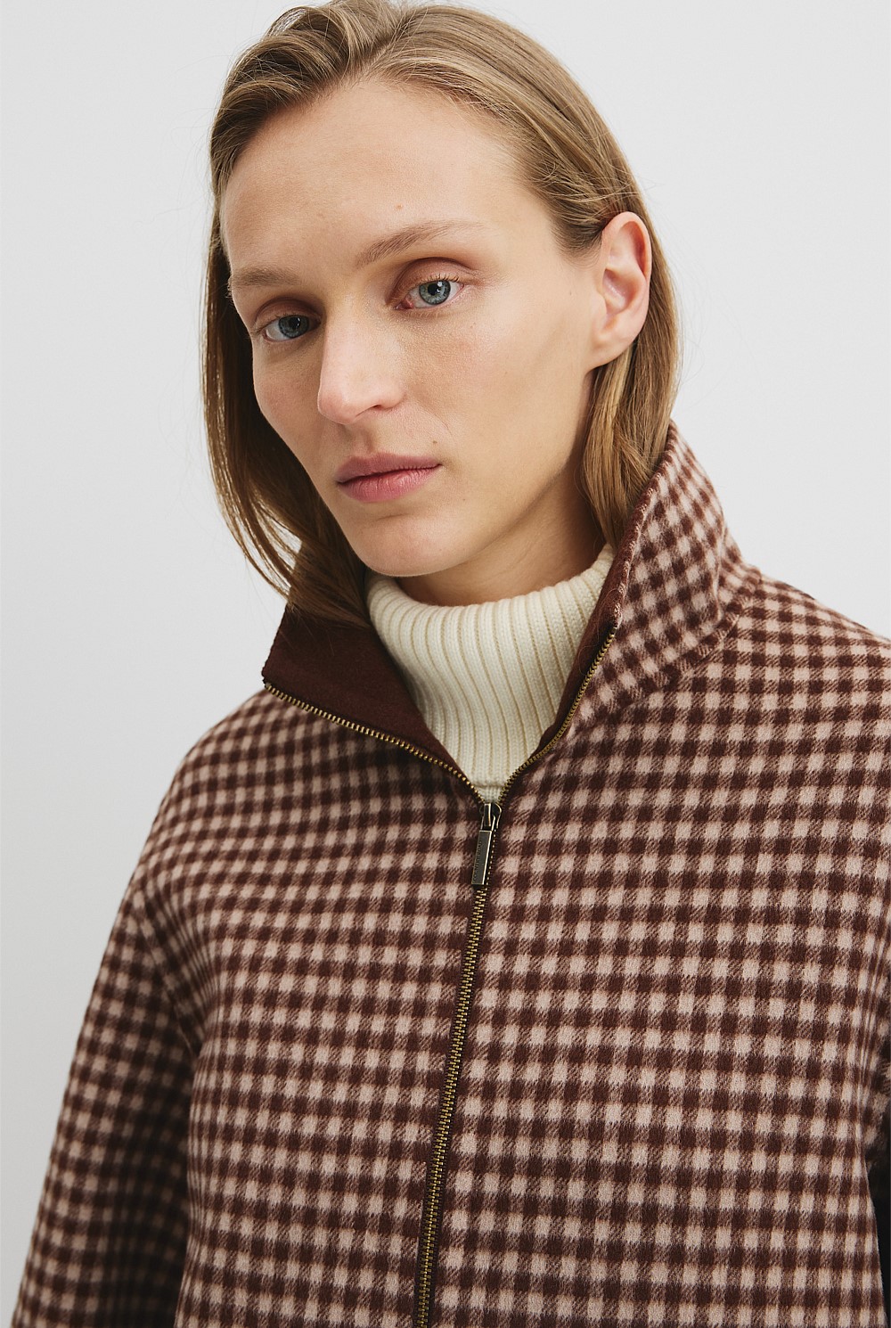 Redwood Check Zip Through Check Jacket - Jackets & Coats | Country Road