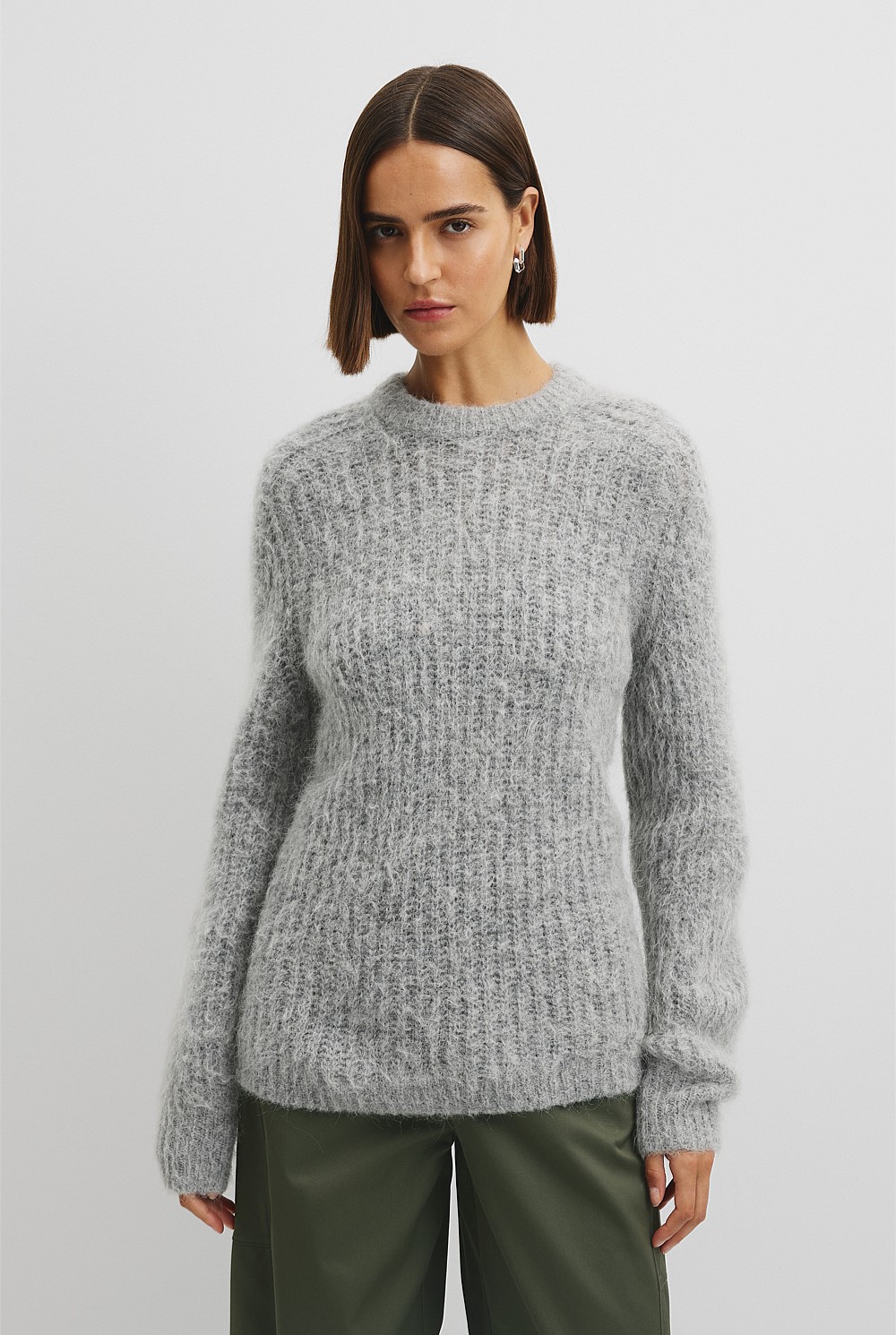 Fluffy Crew Neck Knit