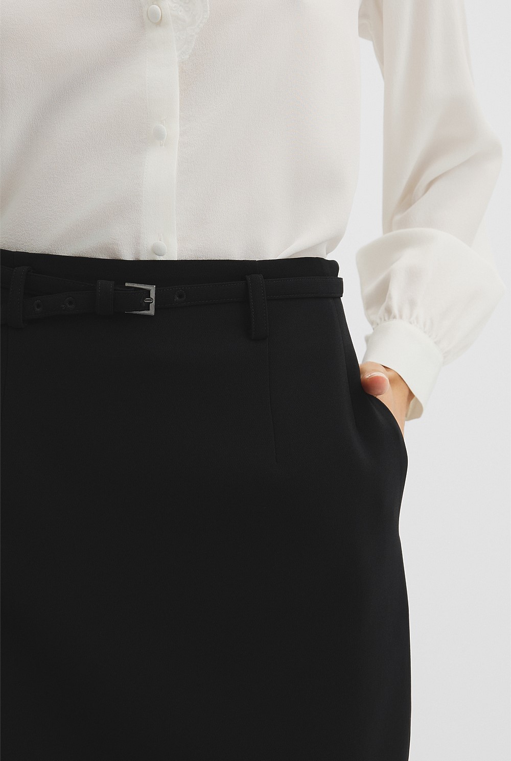 Belted Mini Skirt