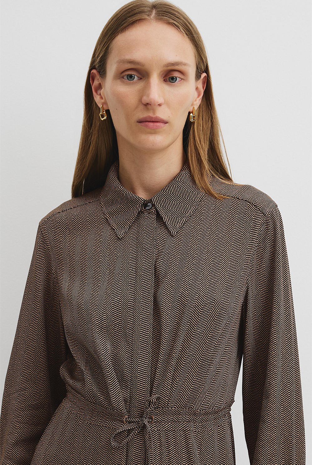Print Shirt Dress