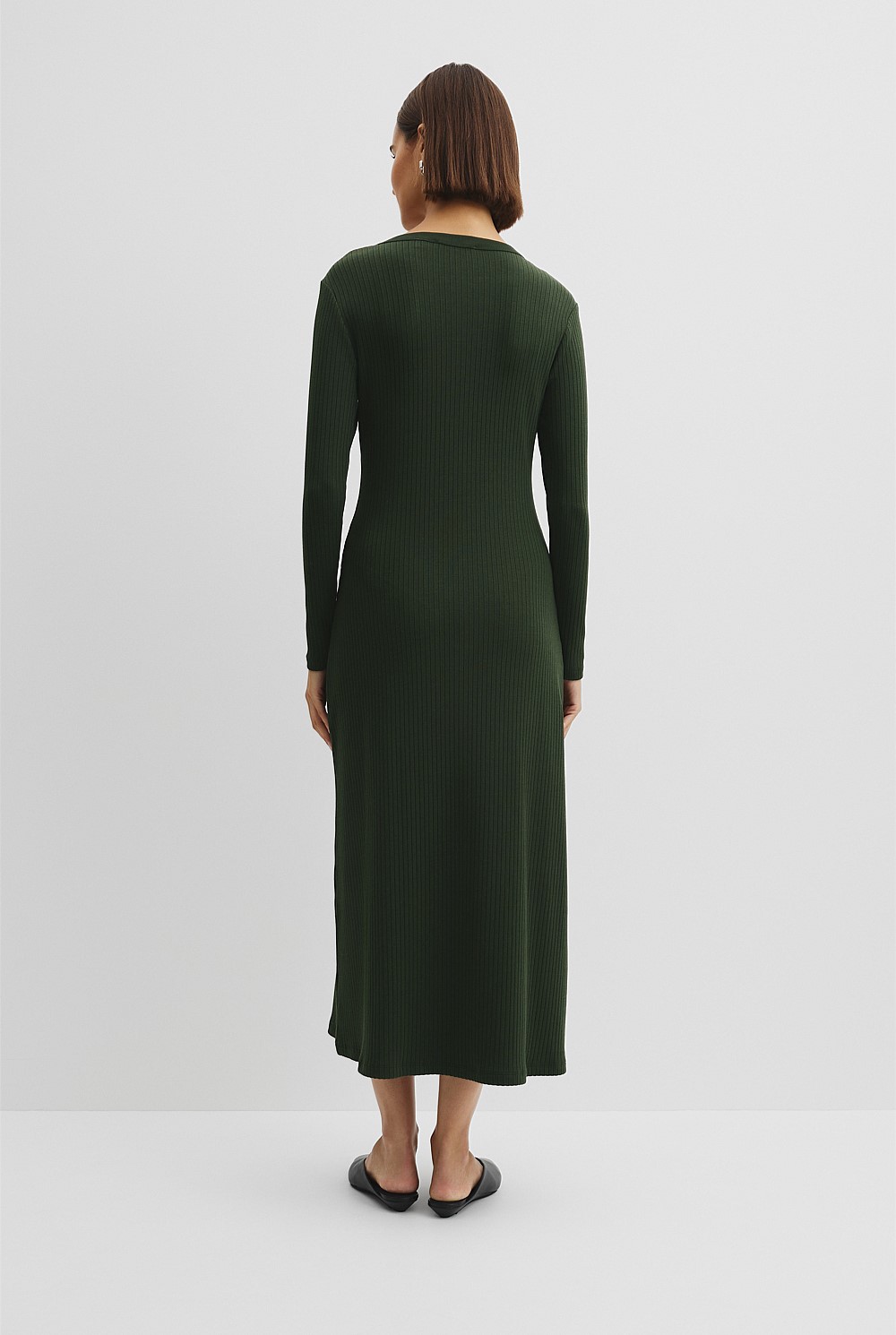 Long Sleeve Henley Dress