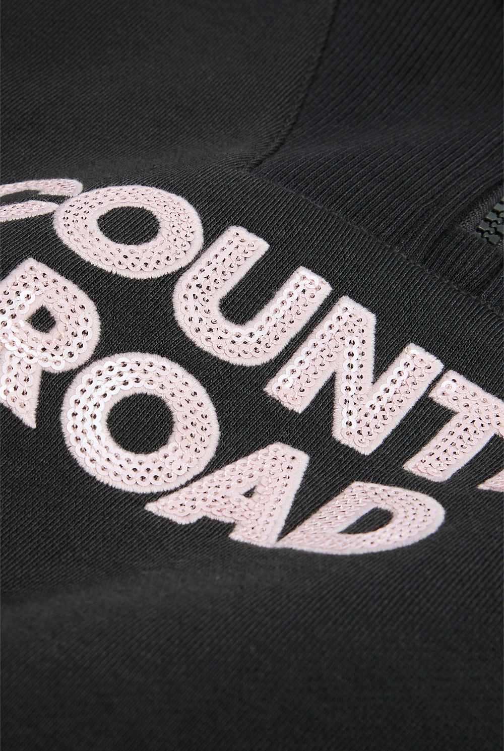 Australian Cotton Blend Sequin Half Zip Sweat