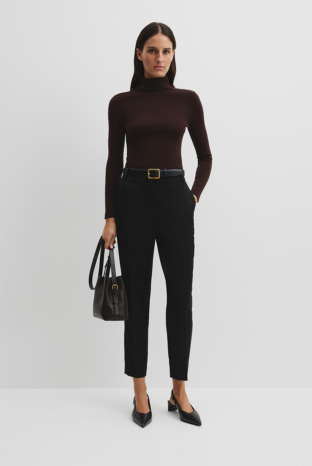Wool Silk Roll Neck