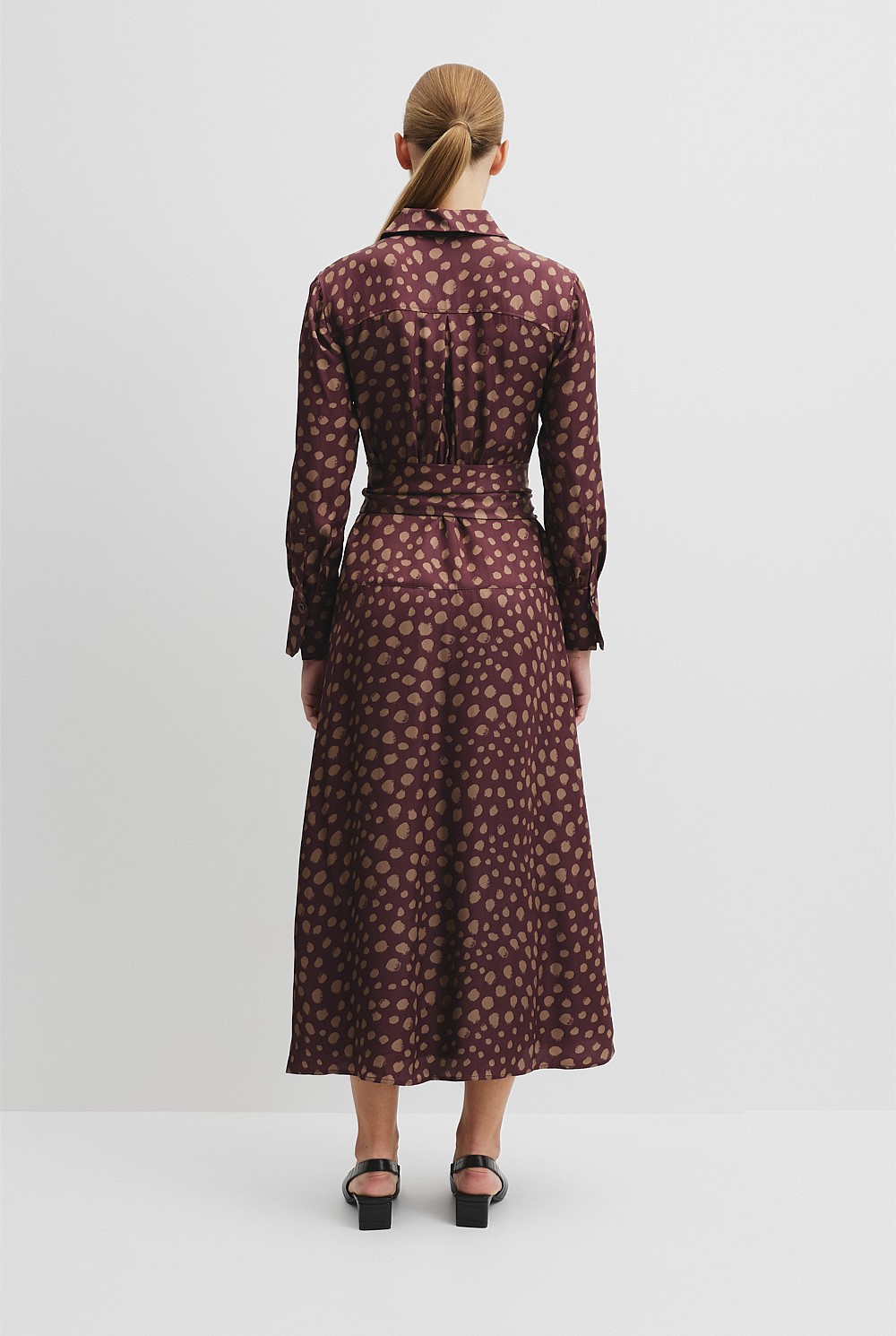 Fluid Print Wrap Dress