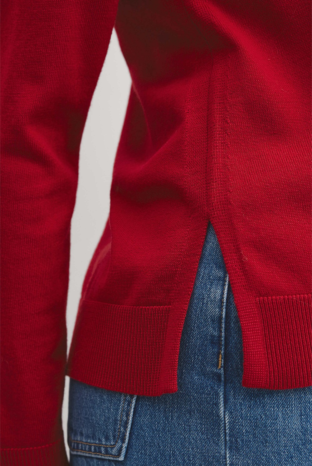 Lightweight Merino Wool V-Neck Knit