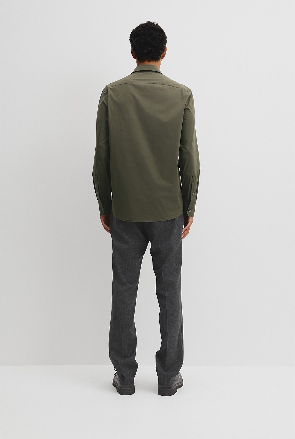 Slim Fit Stretch Cotton Shirt