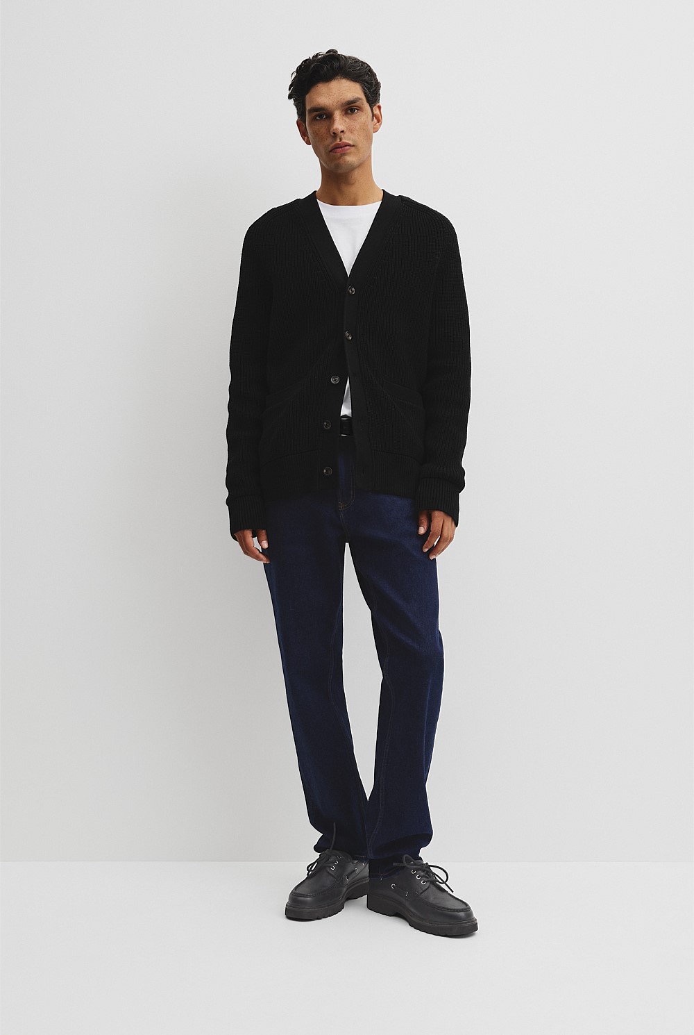 Cotton Rib Cardigan