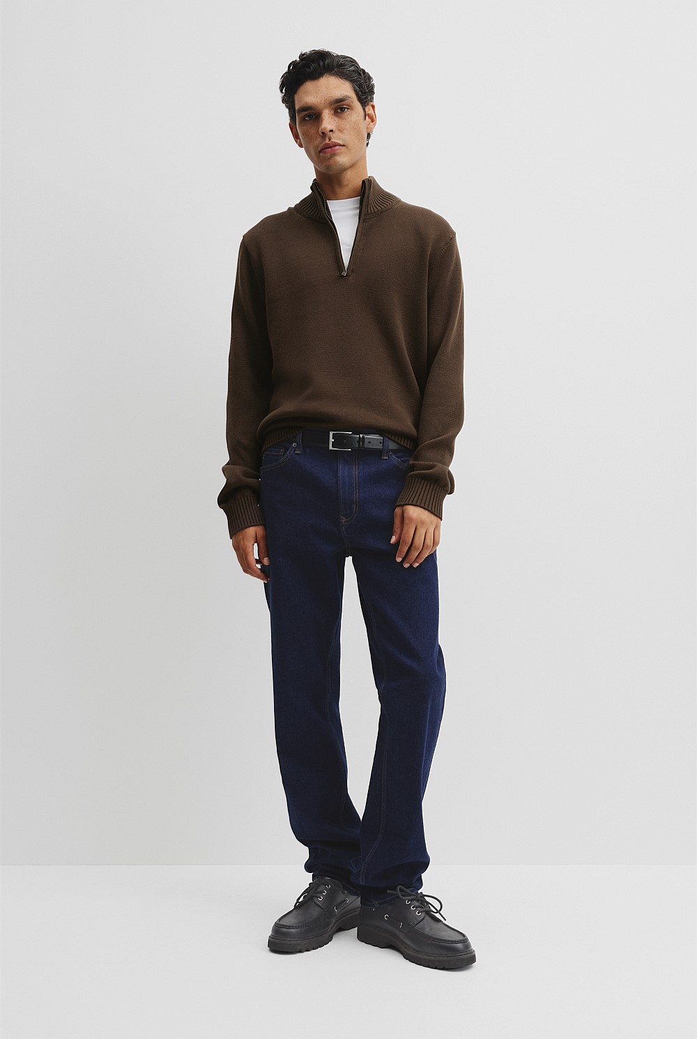 Australian Good Earth Cotton Half Zip Knit