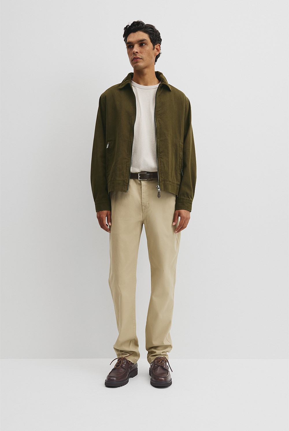 Garment Dyed Zip Harrington Jacket