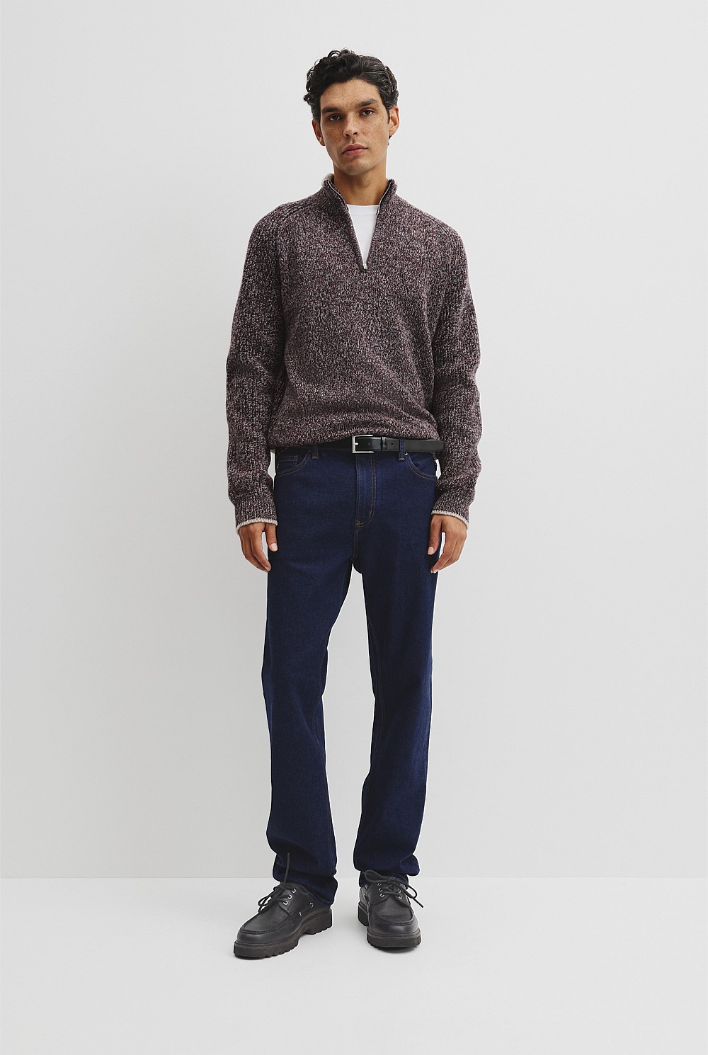 Twisted Half Zip Knit