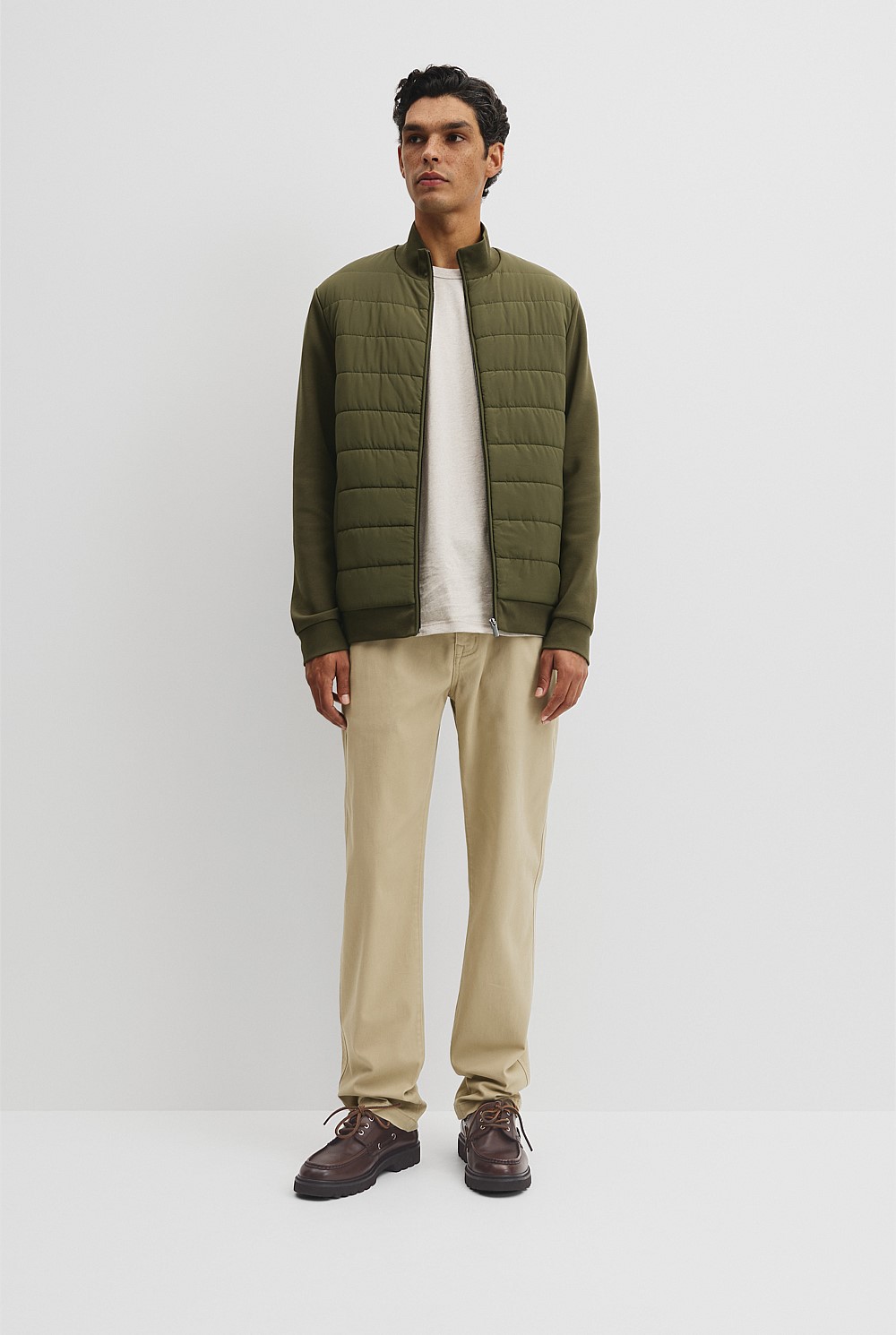 Hybrid Funnel Zip Through Jacket