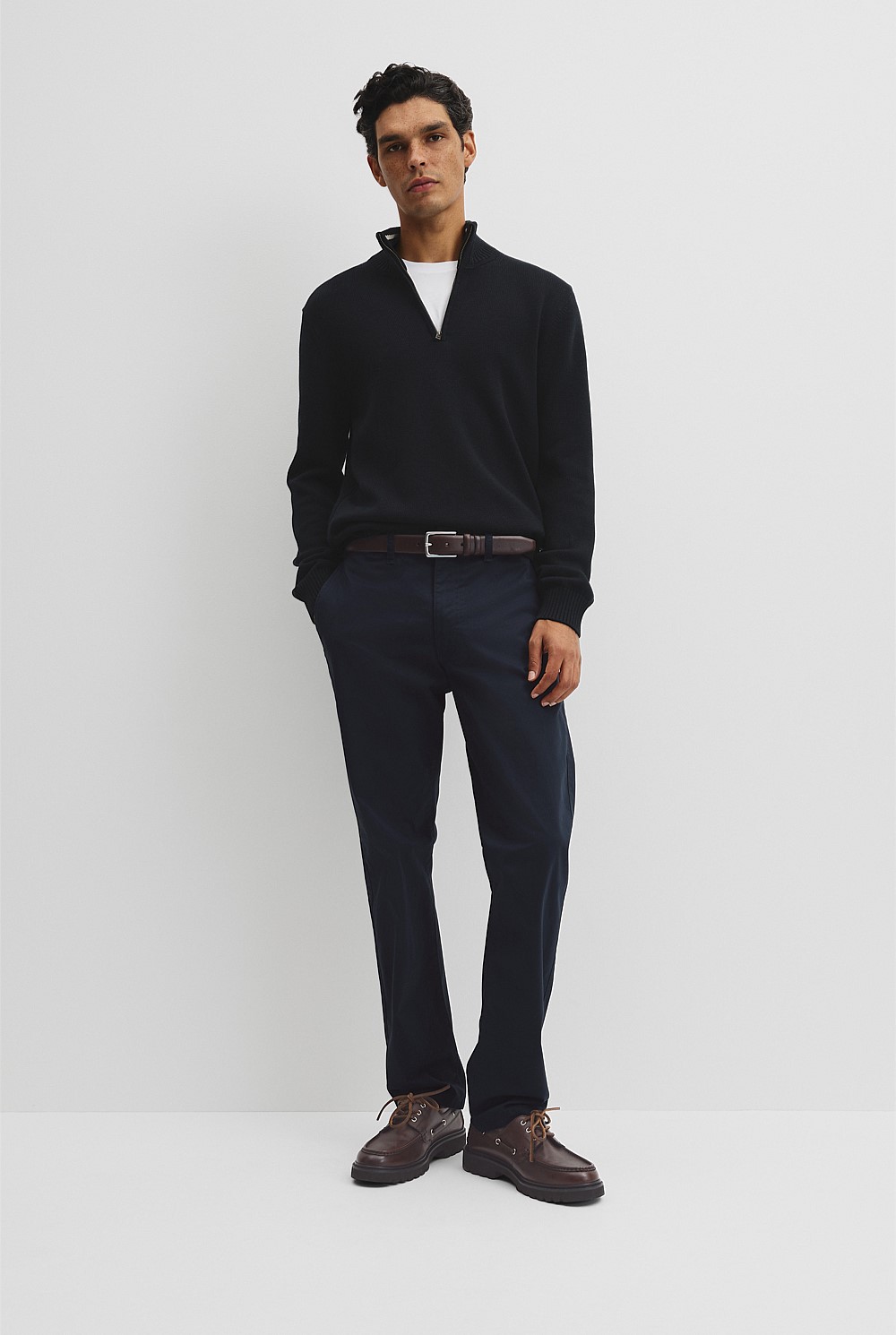 Australian Good Earth Cotton Half Zip Knit