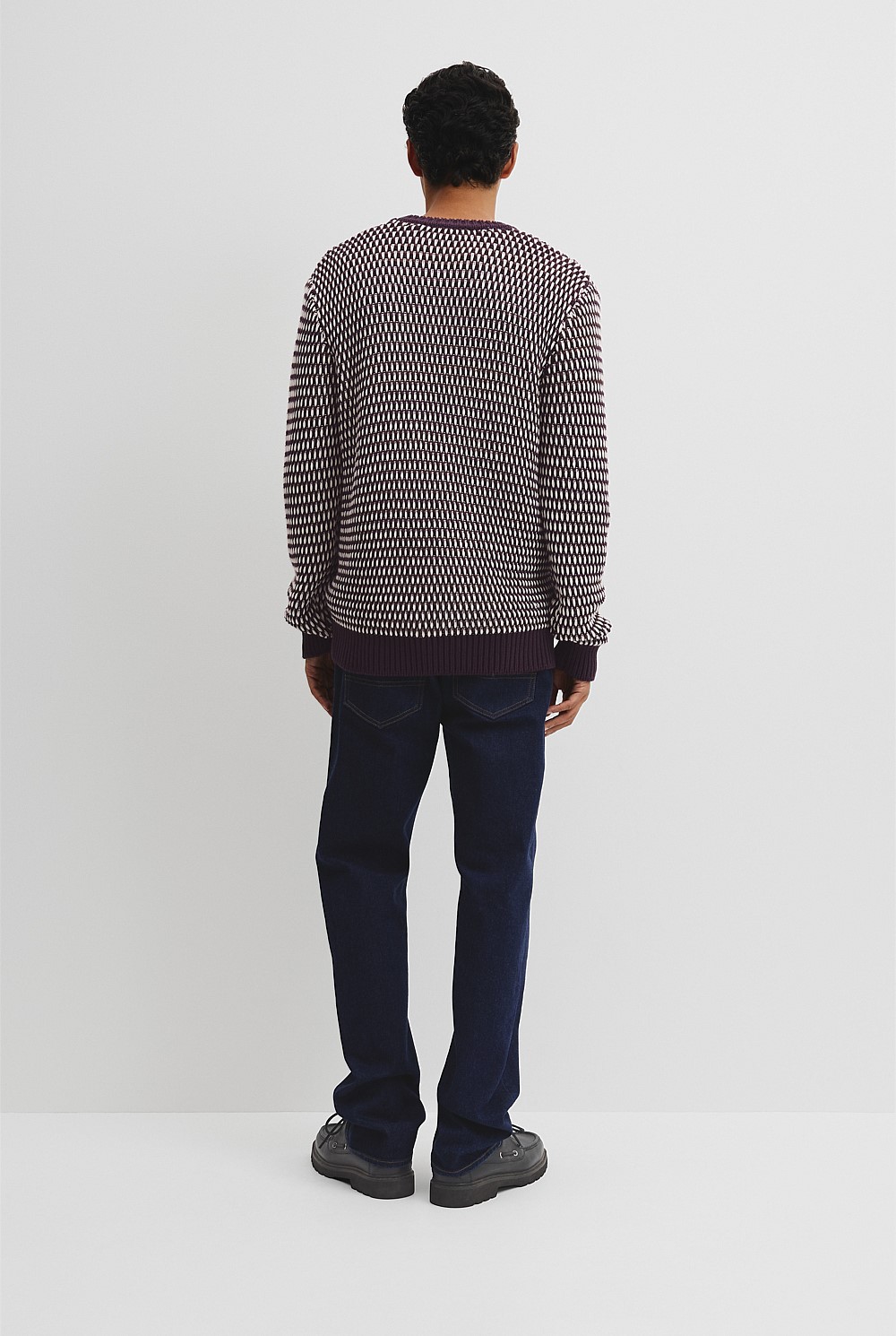 Australian Good Earth Cotton Stitch Crew Neck Knit