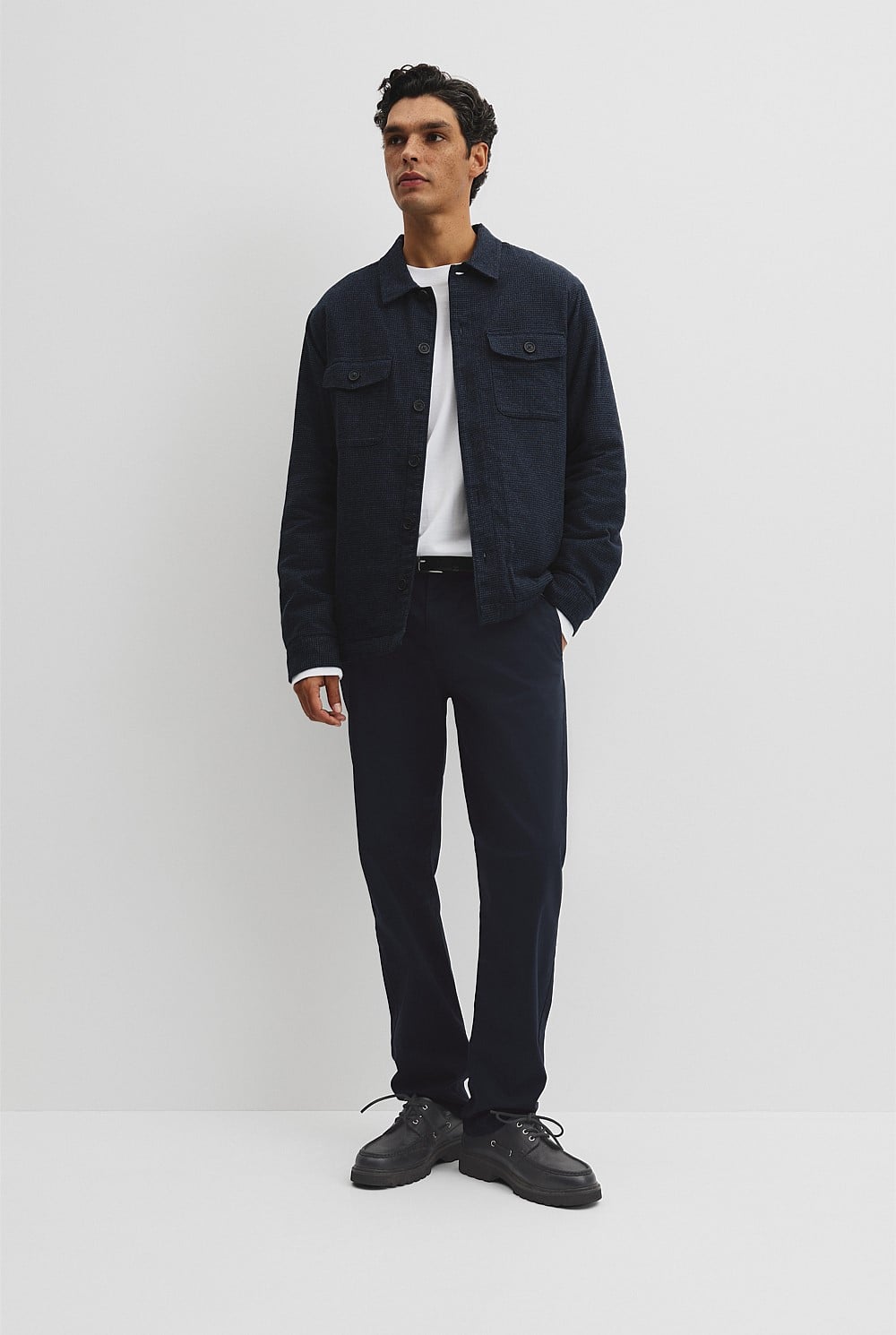 Quilted Houndstooth Overshirt