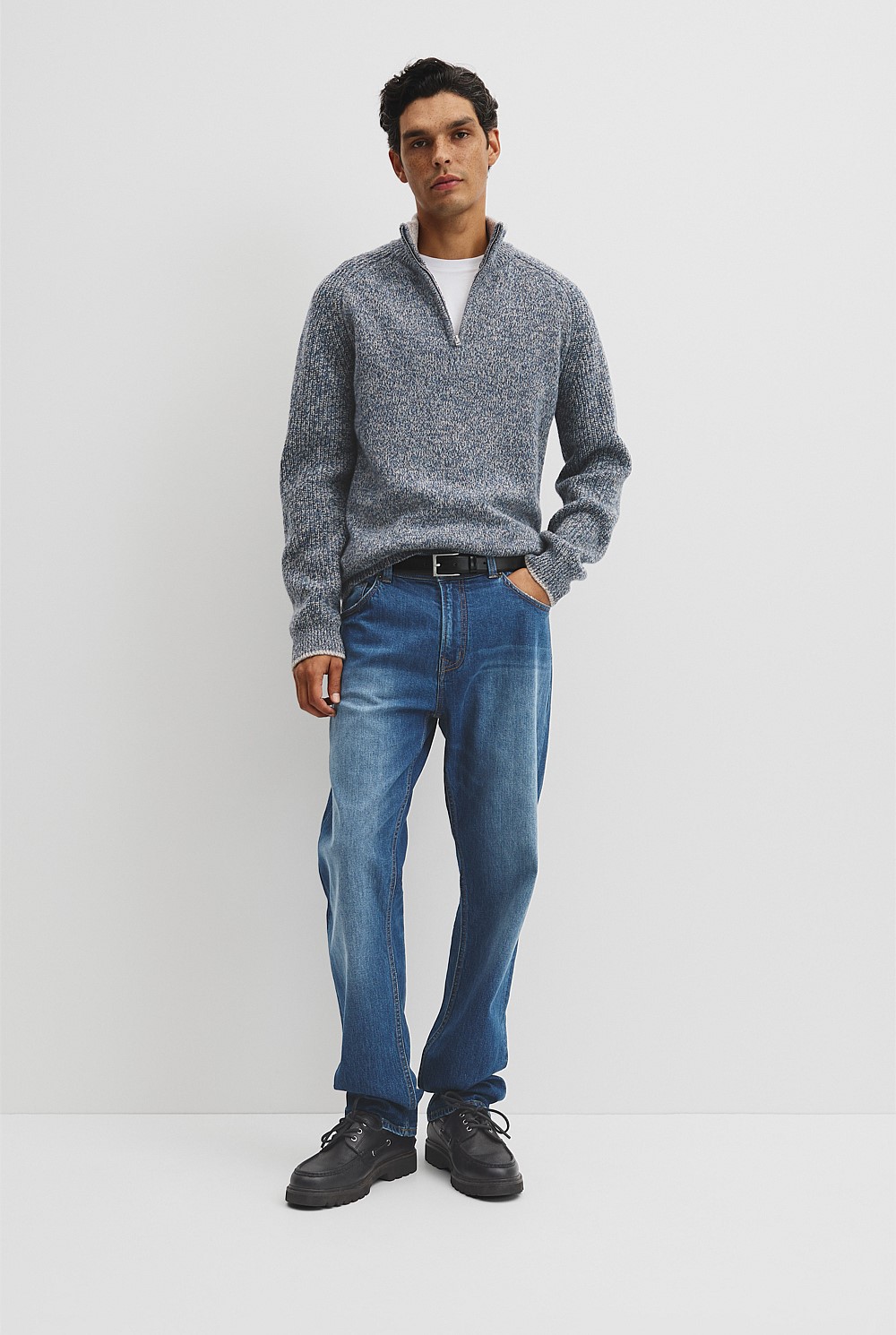 Twisted Half Zip Knit