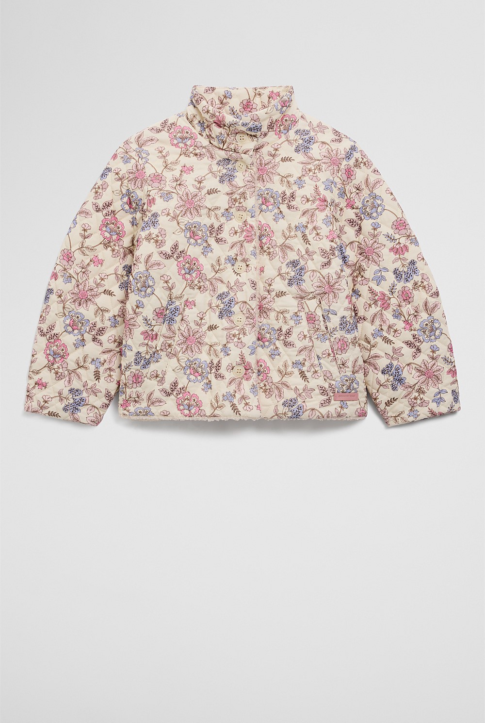 Organically Grown Cotton Print Sherpa Lined Jacket