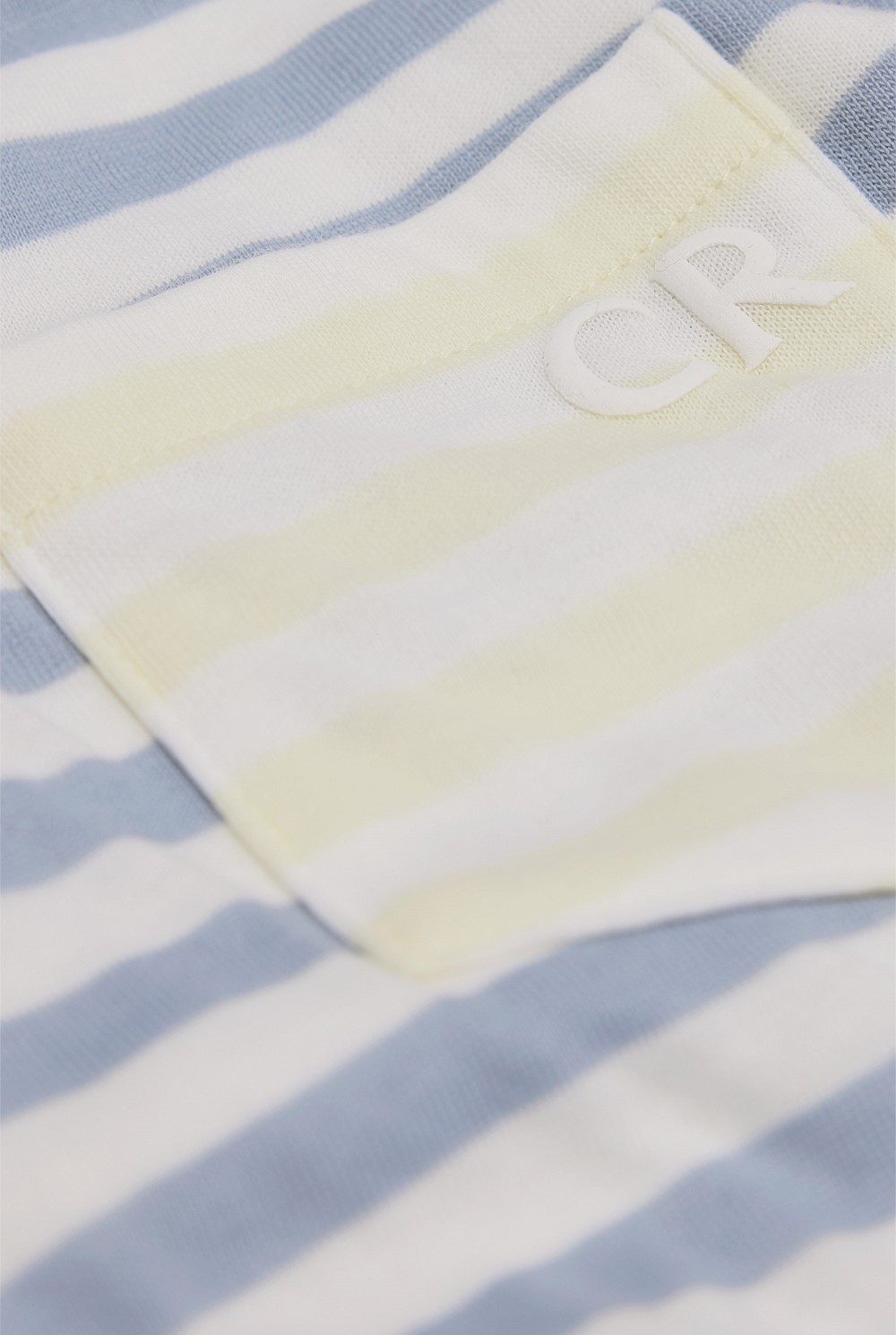 Australian Cotton Contrast Stripe Print Sleep Set