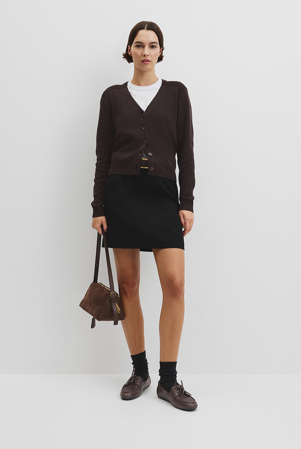 Organically Grown Cotton Linen Blend Knit Cardigan