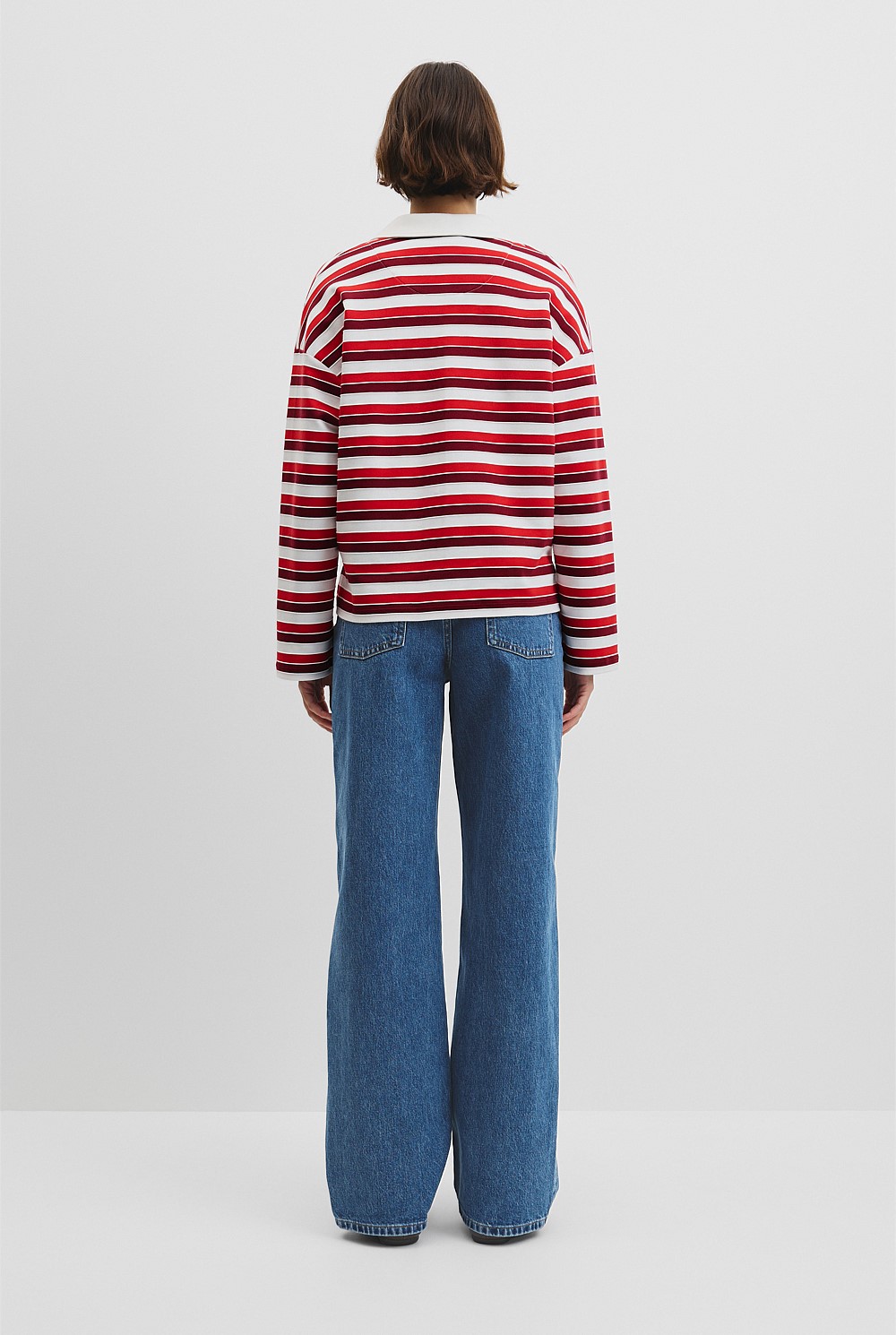 Australian Grown Cotton Stripe Texture Rugby Sweat