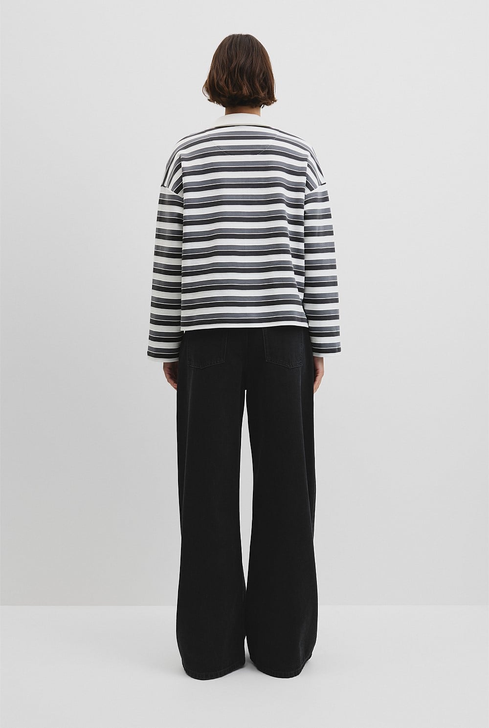 Australian Grown Cotton Stripe Texture Rugby Sweat