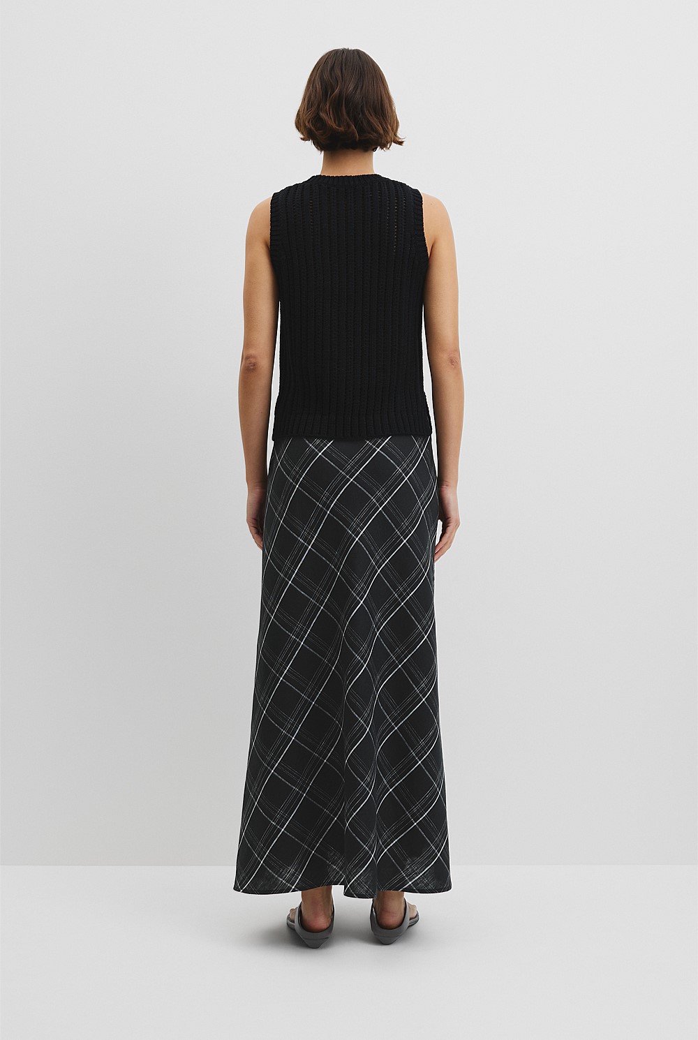 Australian Good Earth Cotton Pointelle Knit Tank