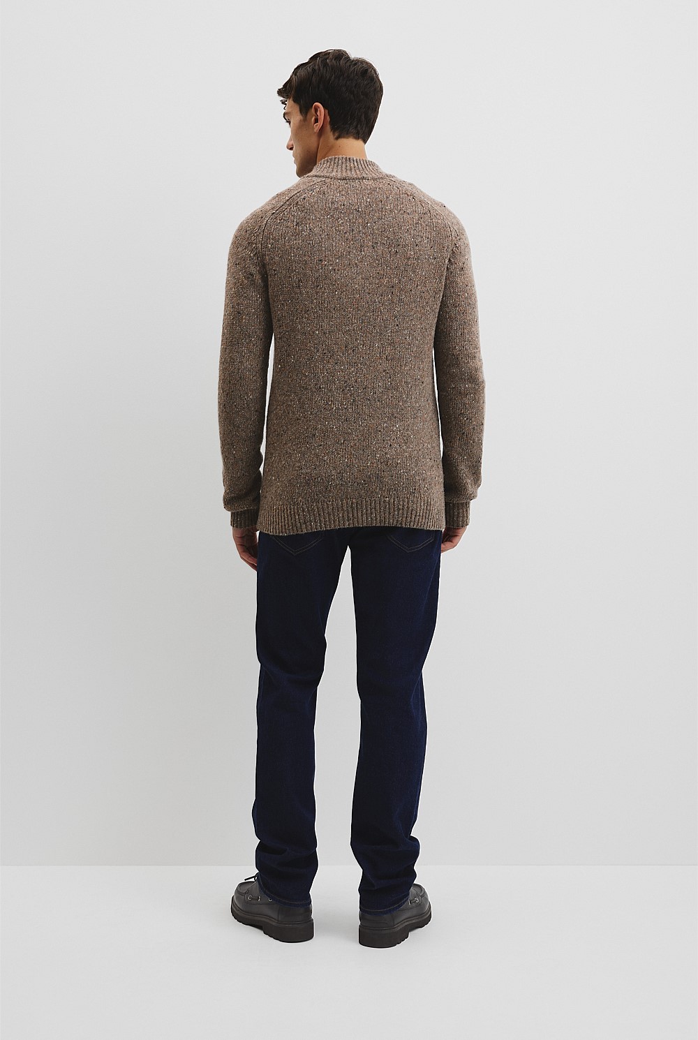 Merino Nep Quarter Zip Knit