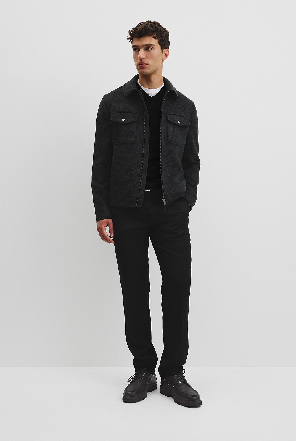 Check Zip Through Jacket