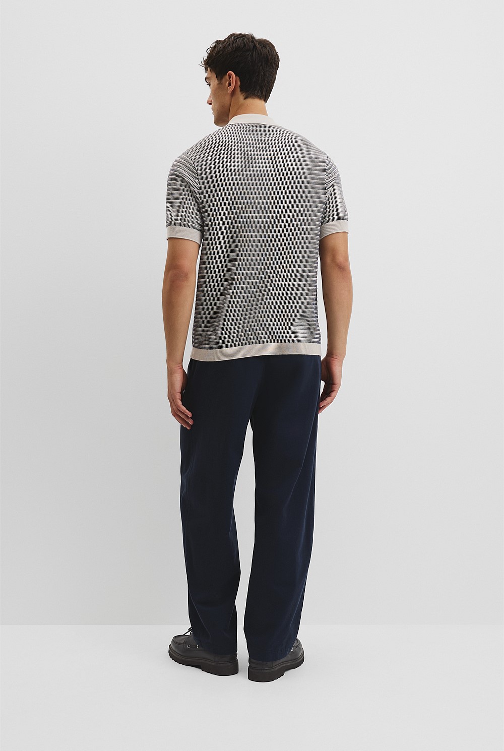 Australian Cotton Textured Knit Polo