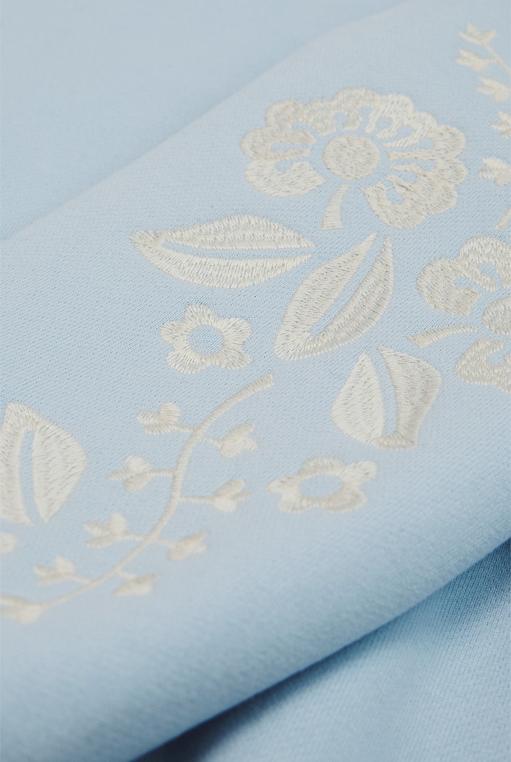 Australian Cotton Embroidered Sleeve Sweat