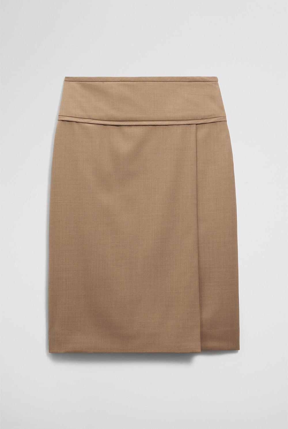 Wool Blend Wrap Skirt