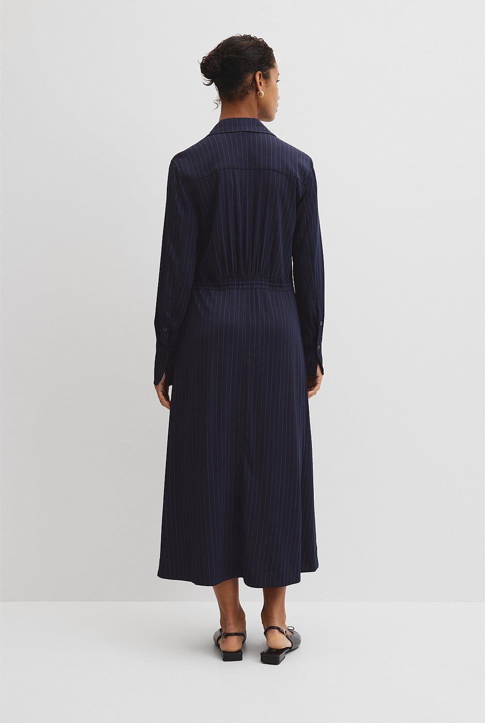 Pinstripe Shirt Dress