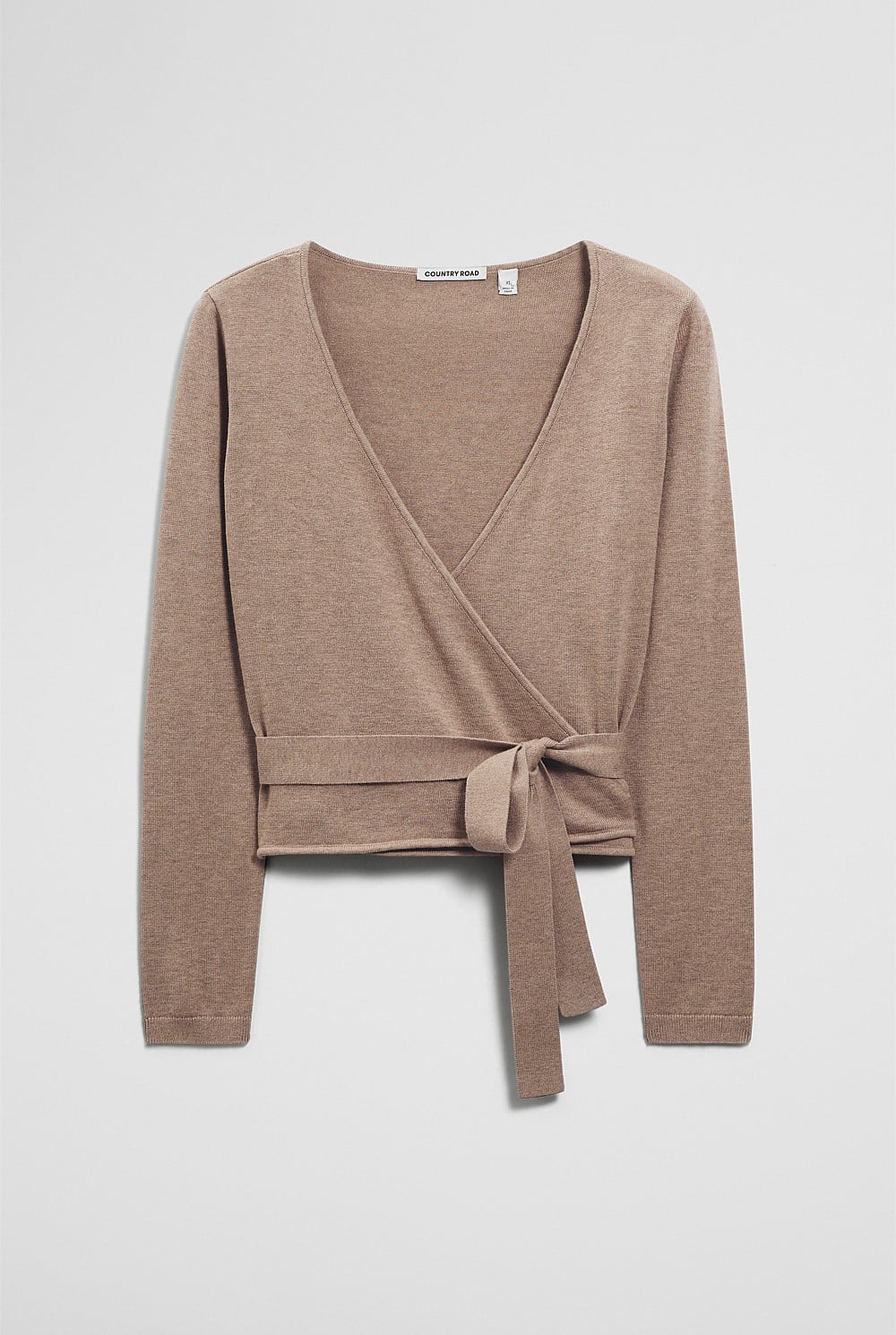 Merino Button Detail Wrap Knit