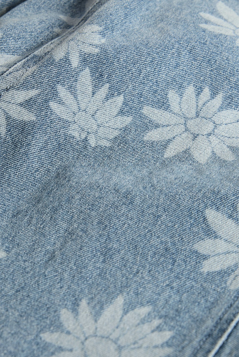 Teen Sleeveless Denim Print Dress