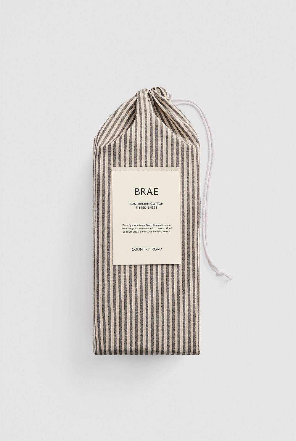 Brae Australian Cotton Stripe Queen Fitted Sheet