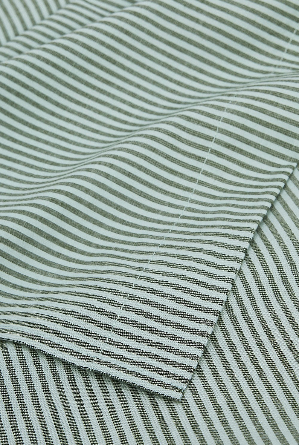 Brae Australian Cotton Stripe Queen Flat Sheet