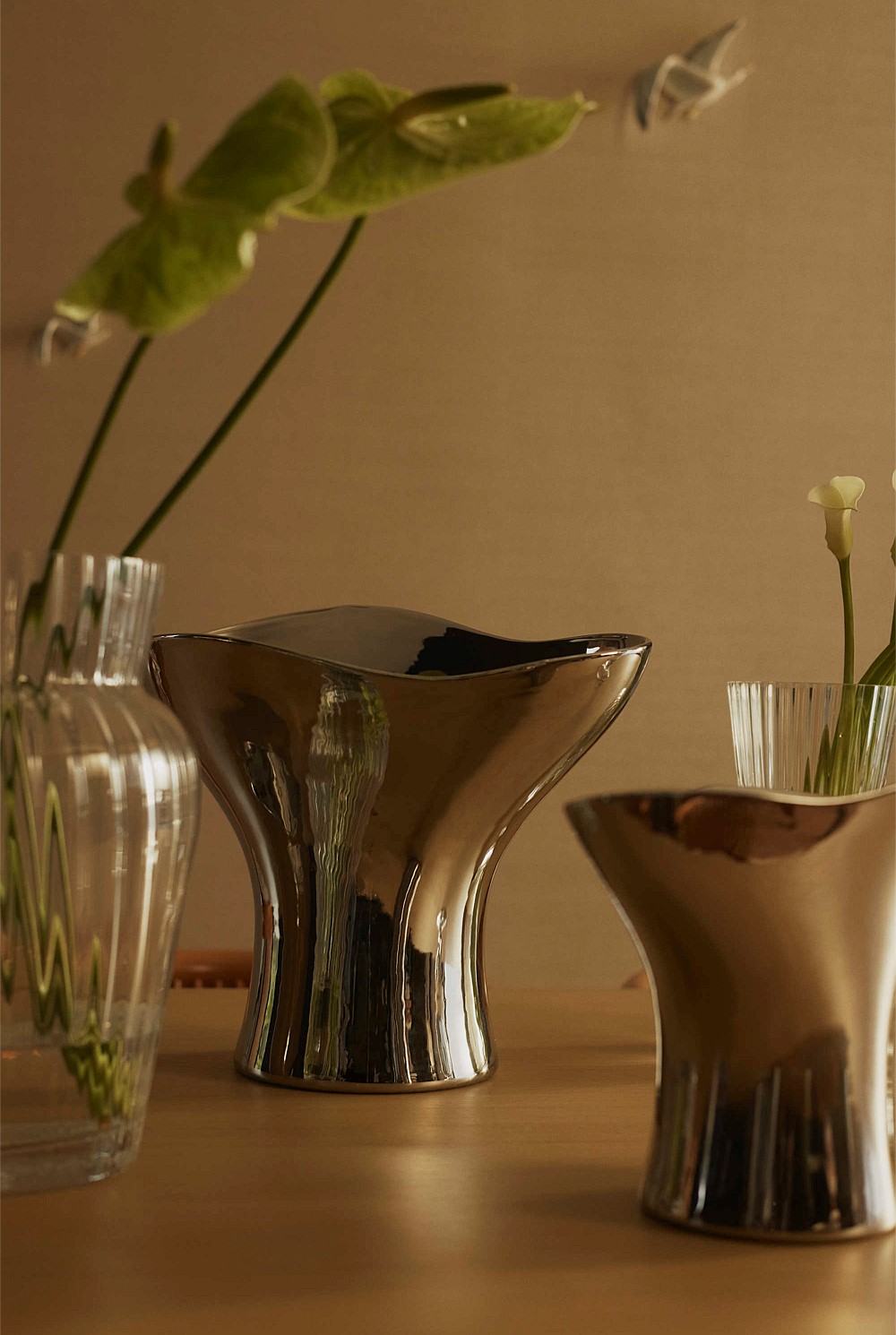 Pela Small Metallic Vase