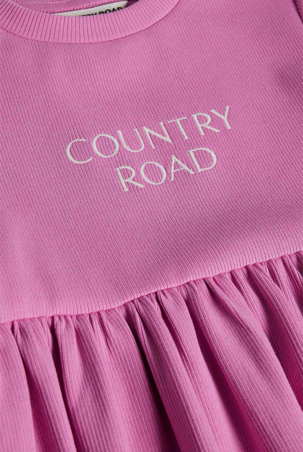 Australian Cotton Blend Short Sleeve Rib Dress