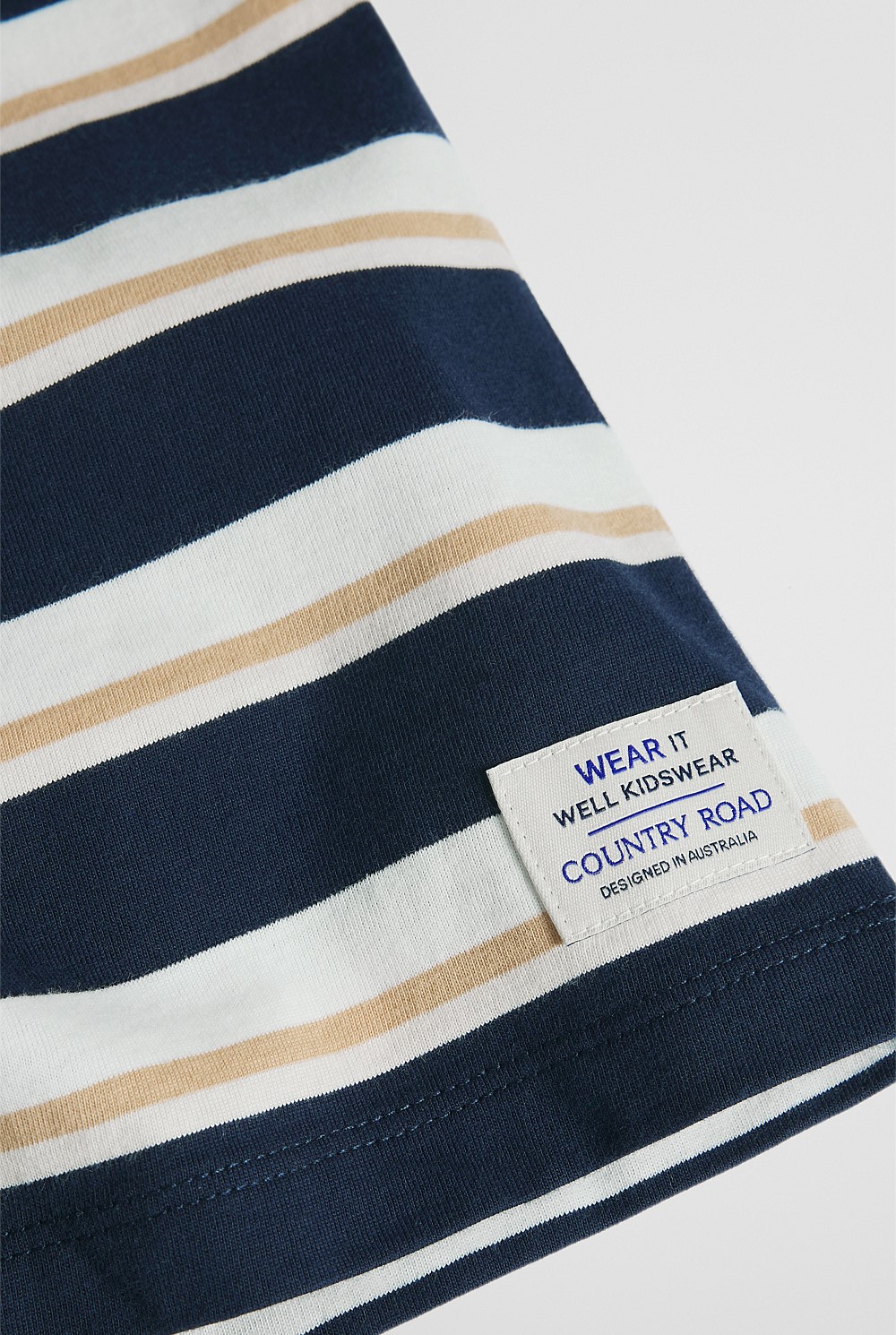 Australian Cotton Oversized Stripe Short Sleeve Tee