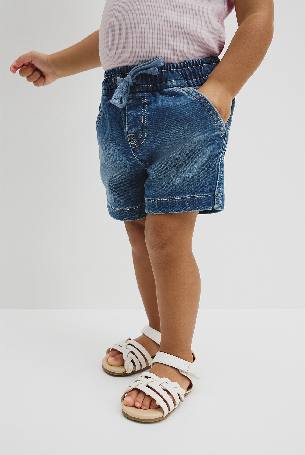 Pull On Denim Short
