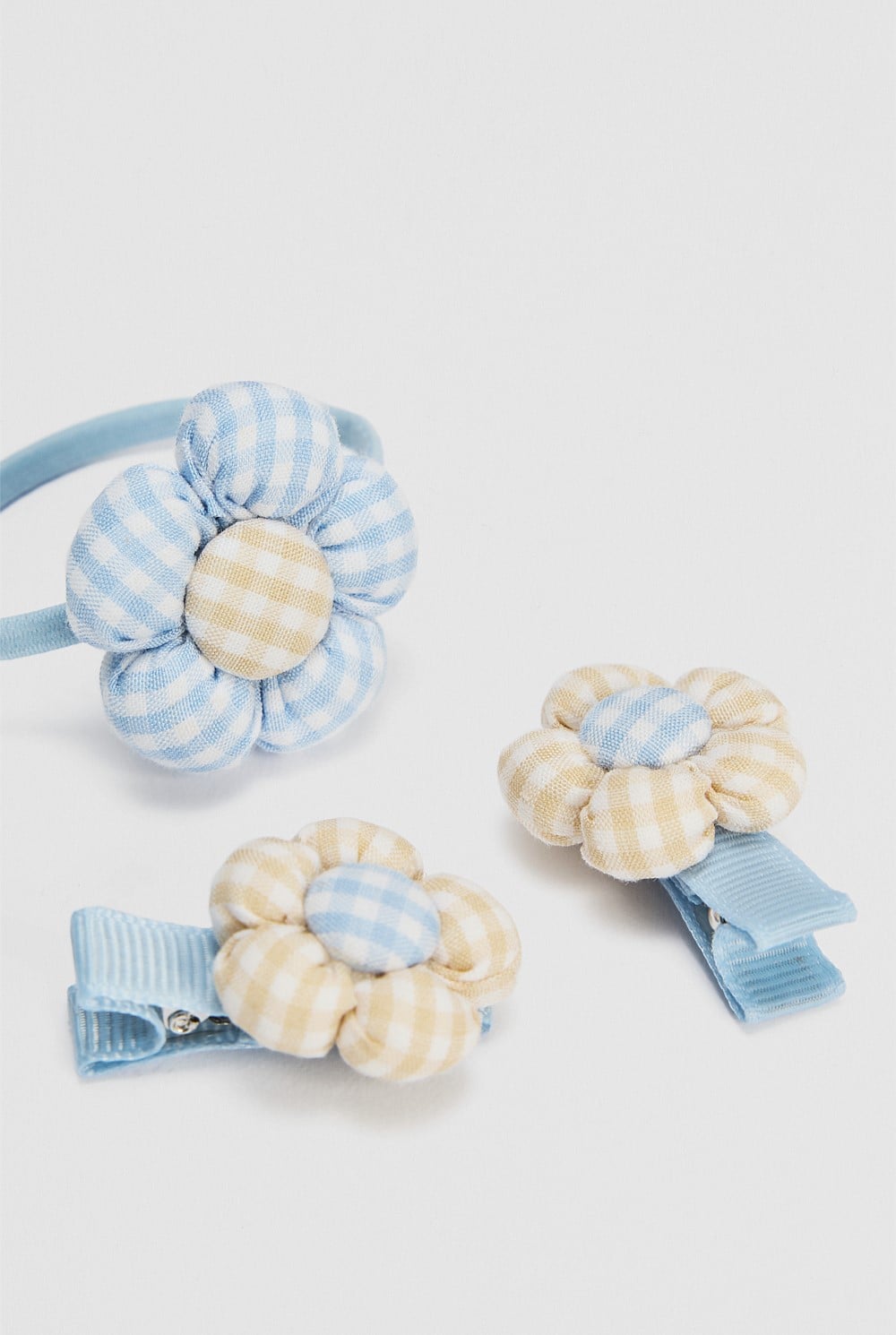 Gingham Flower Pack of 3