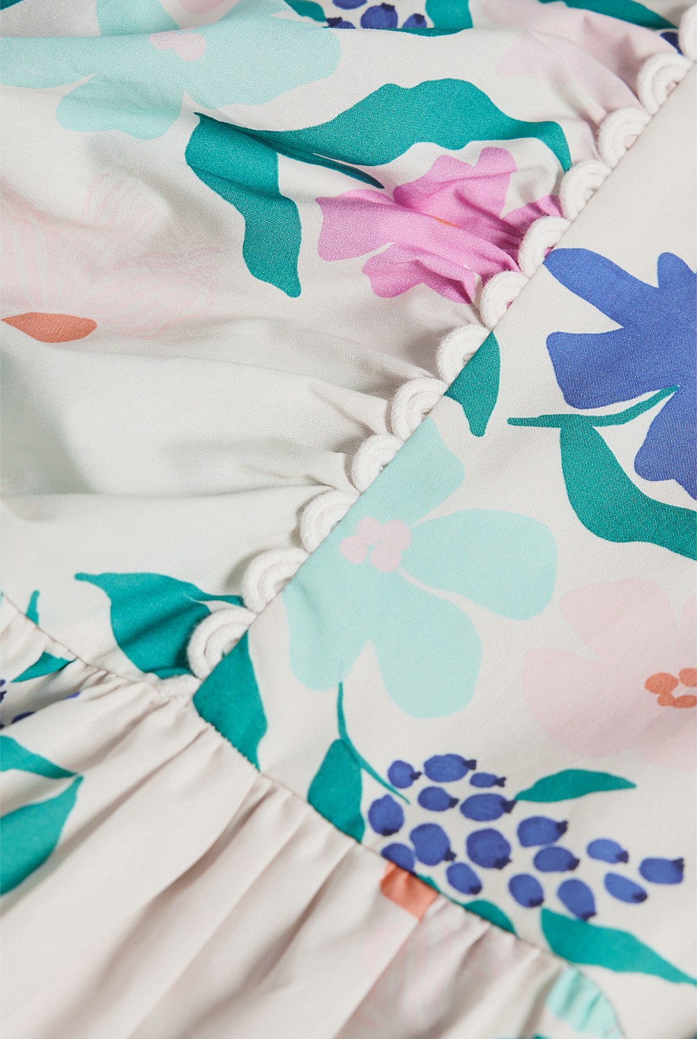Short Puff Sleeve Print Dress