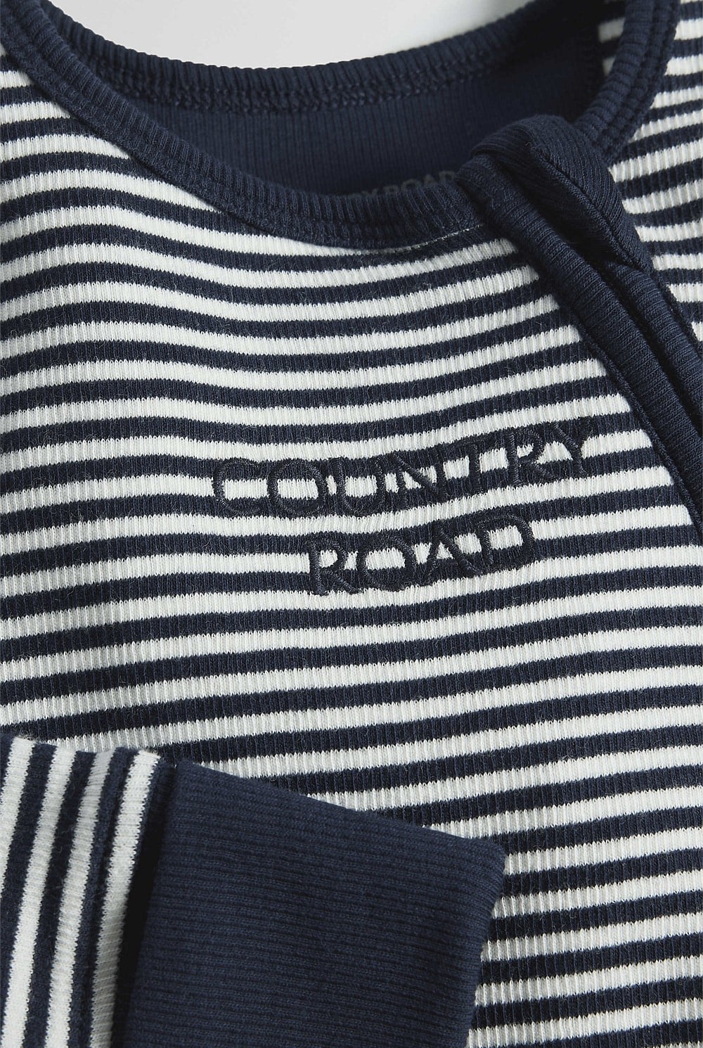 Organically Grown Cotton Stripe Rib Jumpsuit