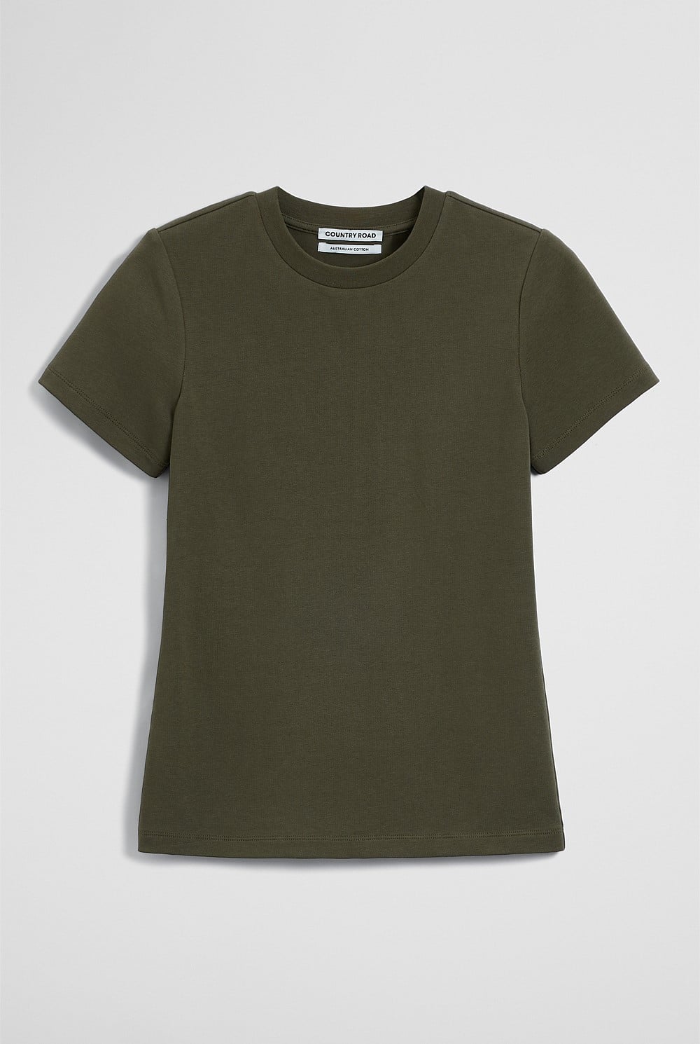 Australian Cotton Blend Fitted T-Shirt