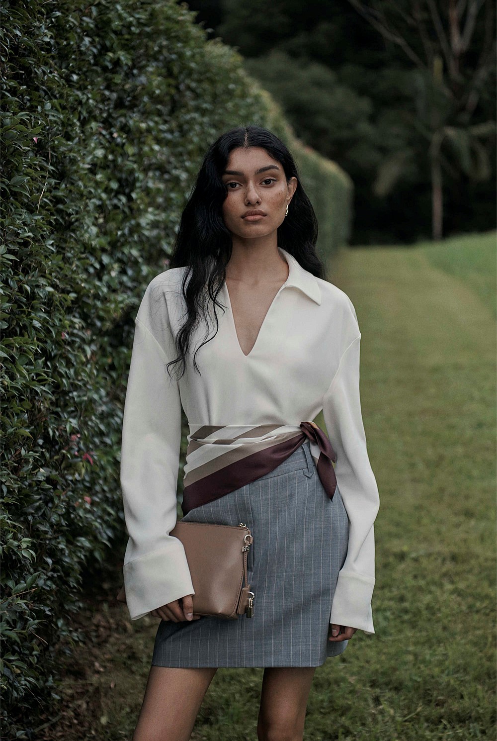 Pinstripe Mini Skirt