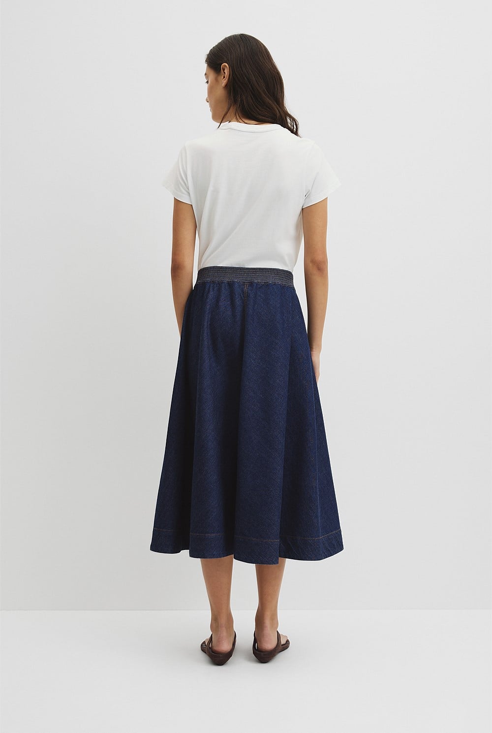Soft Denim Cargo Skirt