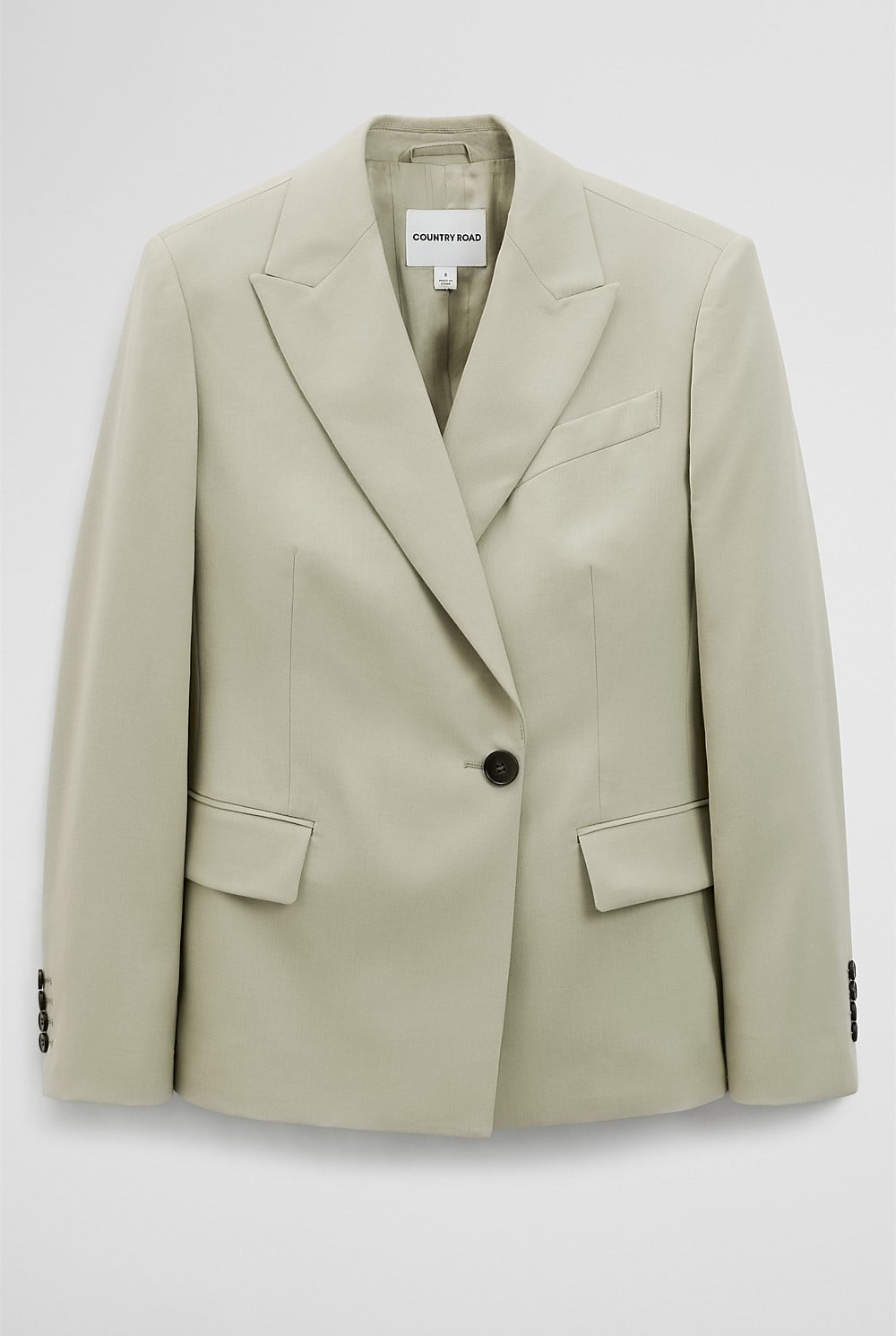 Wool Blend Wrap Blazer