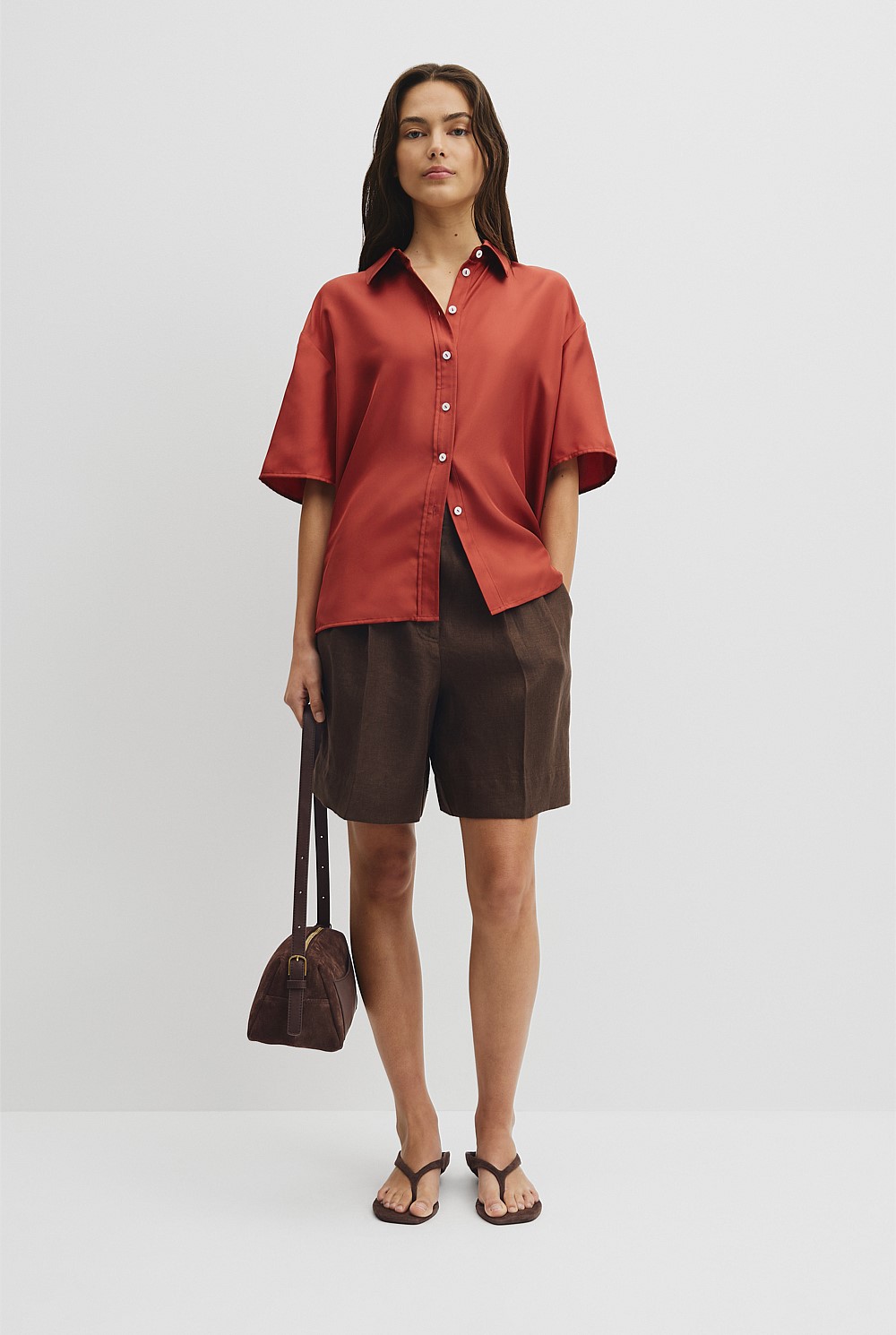 Short Sleeve Silk Shirt
