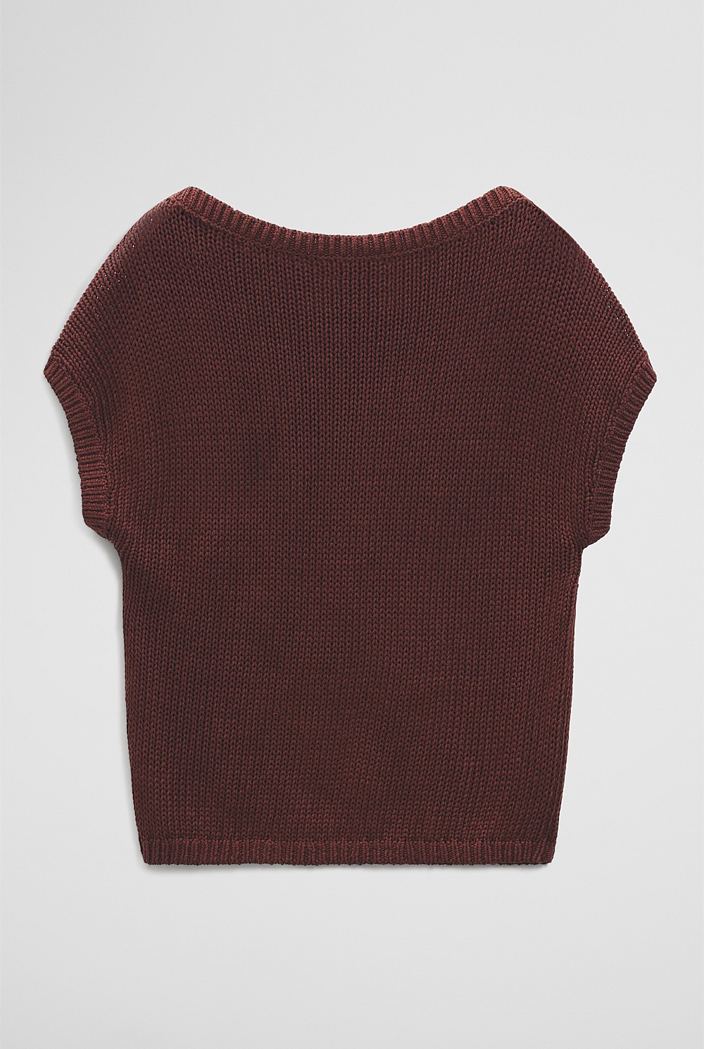Organically Grown Cotton Asymmetric Tape Knit T-Shirt