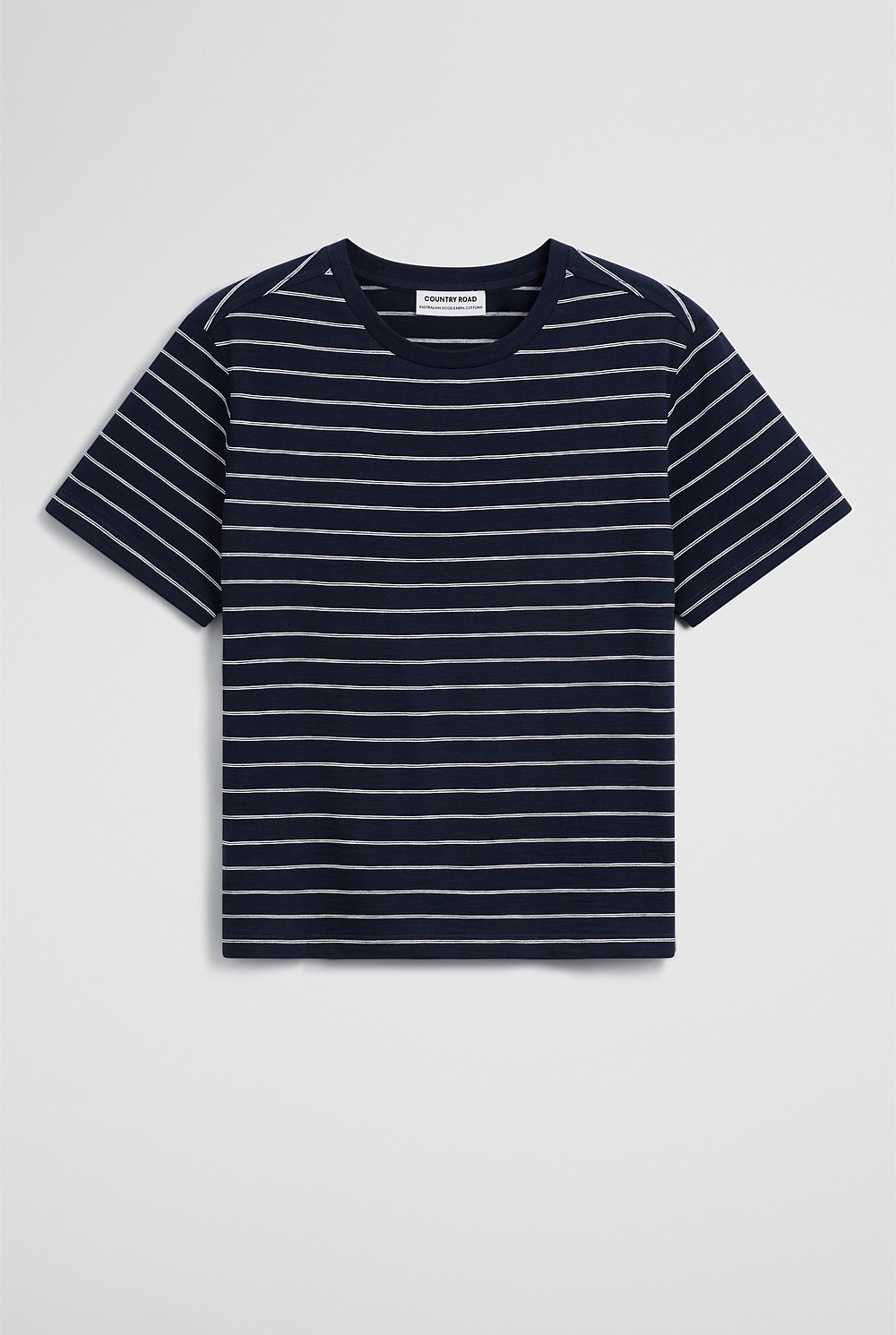 Stripe Textured Slub T-Shirt