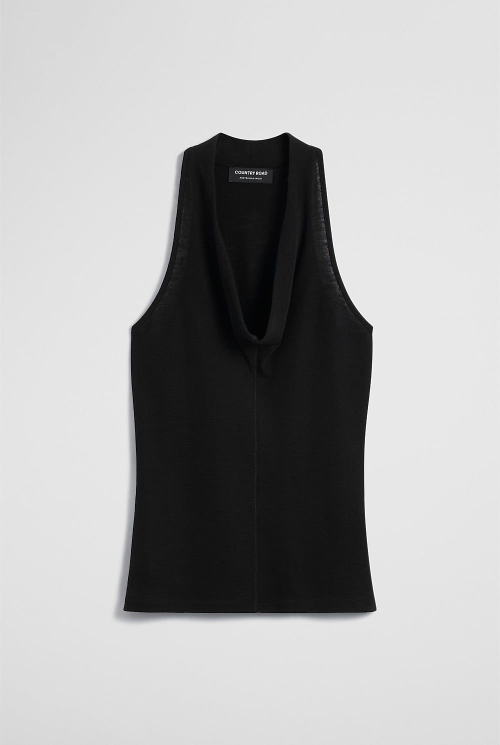 Wool V-Neck Drape Tank